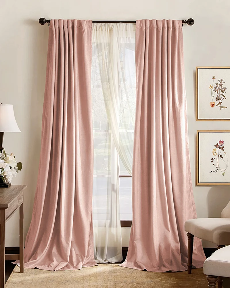 Hussein 4 Layers OEKO Certified Soundproof Thermal 100% Blackout Anti-Dust Premium Custom Curtain