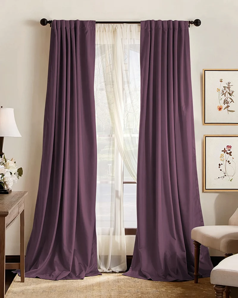 Hussein 4 Layers OEKO Certified Soundproof Thermal 100% Blackout Anti-Dust Premium Custom Curtain