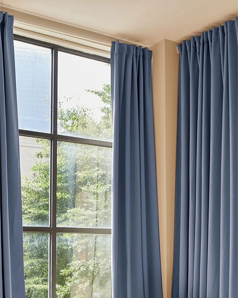 Hussein 4 Layers OEKO Certified Soundproof Thermal 100% Blackout Anti-Dust Premium Custom Curtain