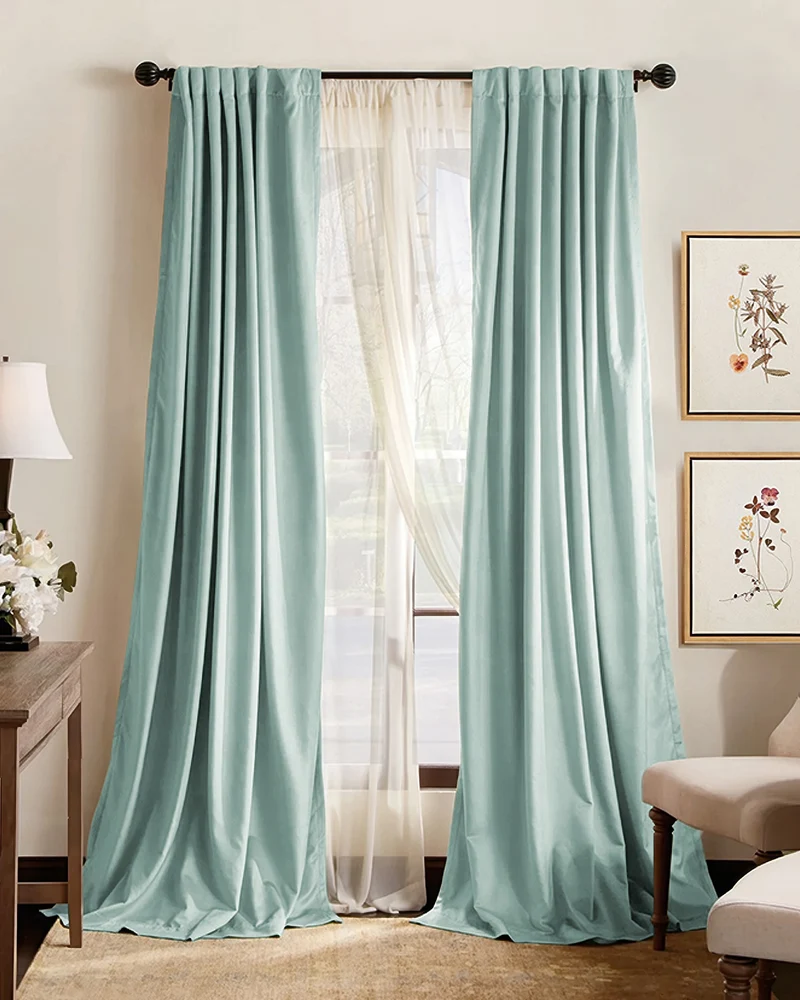 Hussein 4 Layers OEKO Certified Soundproof Thermal 100% Blackout Anti-Dust Premium Custom Curtain