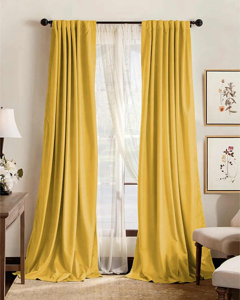 Hussein 4 Layers OEKO Certified Soundproof Thermal 100% Blackout Anti-Dust Premium Custom Curtain