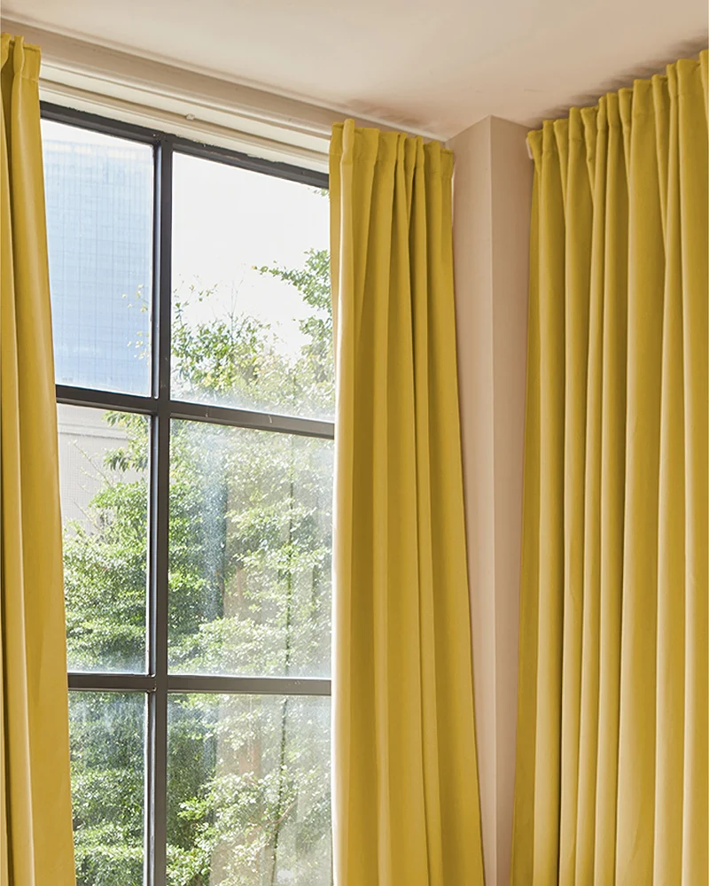 Hussein 4 Layers OEKO Certified Soundproof Thermal 100% Blackout Anti-Dust Premium Custom Curtain