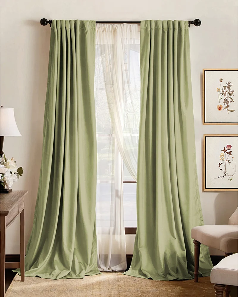 Hussein 4 Layers OEKO Certified Soundproof Thermal 100% Blackout Anti-Dust Premium Custom Curtain