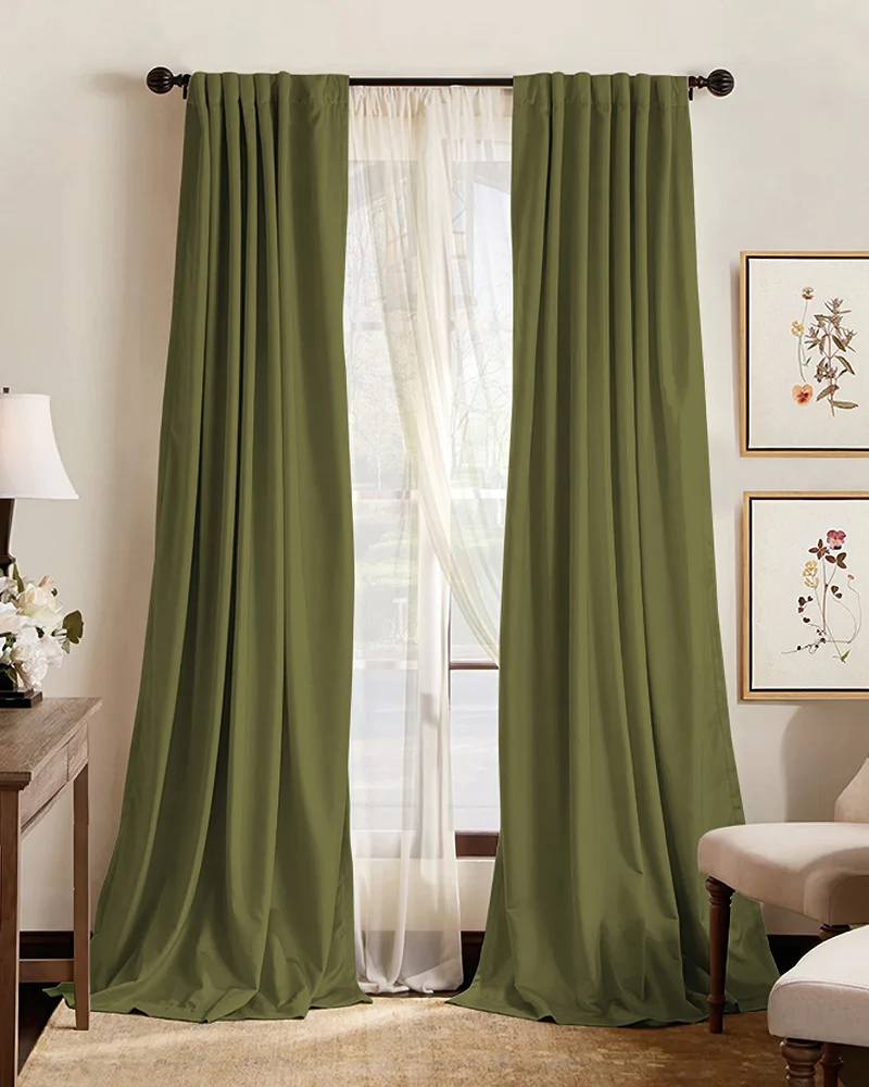 Hussein 4 Layers OEKO Certified Soundproof Thermal 100% Blackout Anti-Dust Premium Custom Curtain