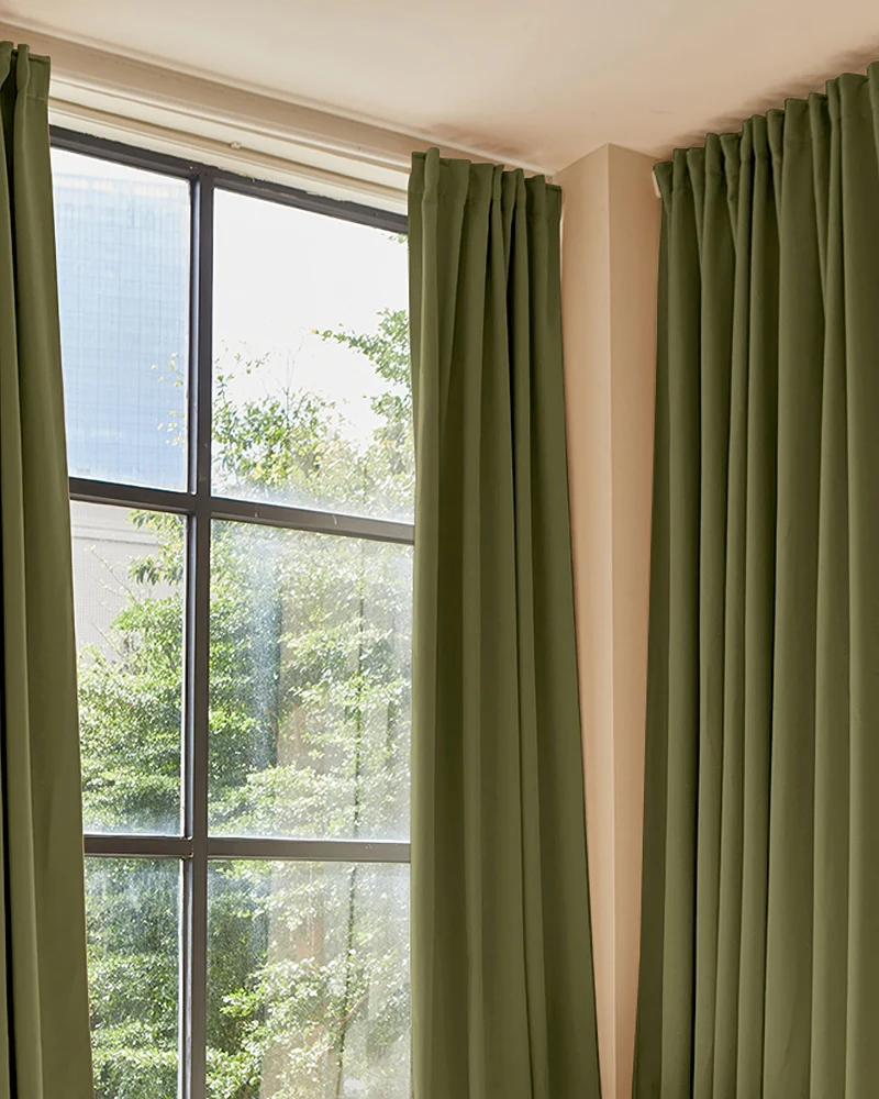 Hussein 4 Layers OEKO Certified Soundproof Thermal 100% Blackout Anti-Dust Premium Custom Curtain