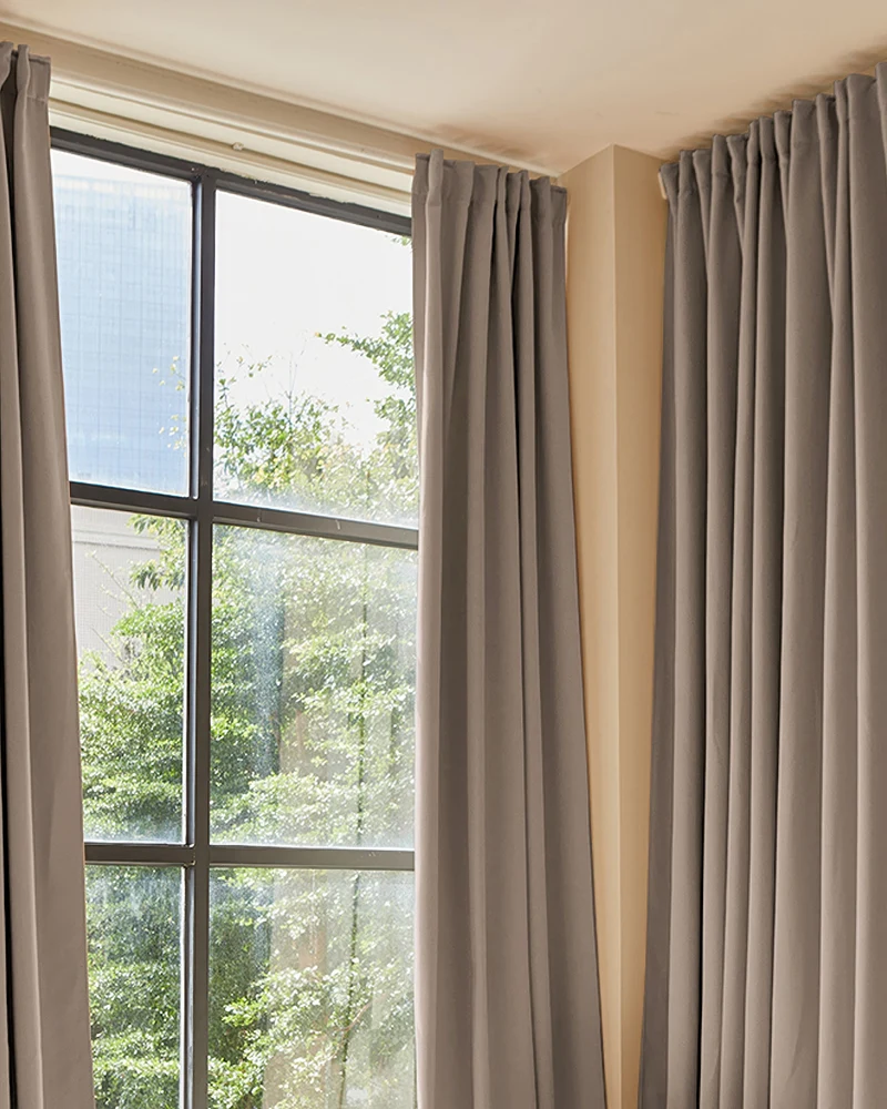 Hussein 4 Layers OEKO Certified Soundproof Thermal 100% Blackout Anti-Dust Premium Custom Curtain