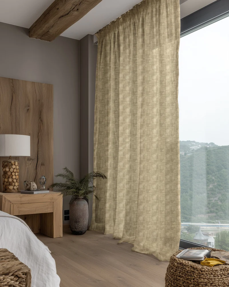 Tehreem Textured Sheer Custom Curtain