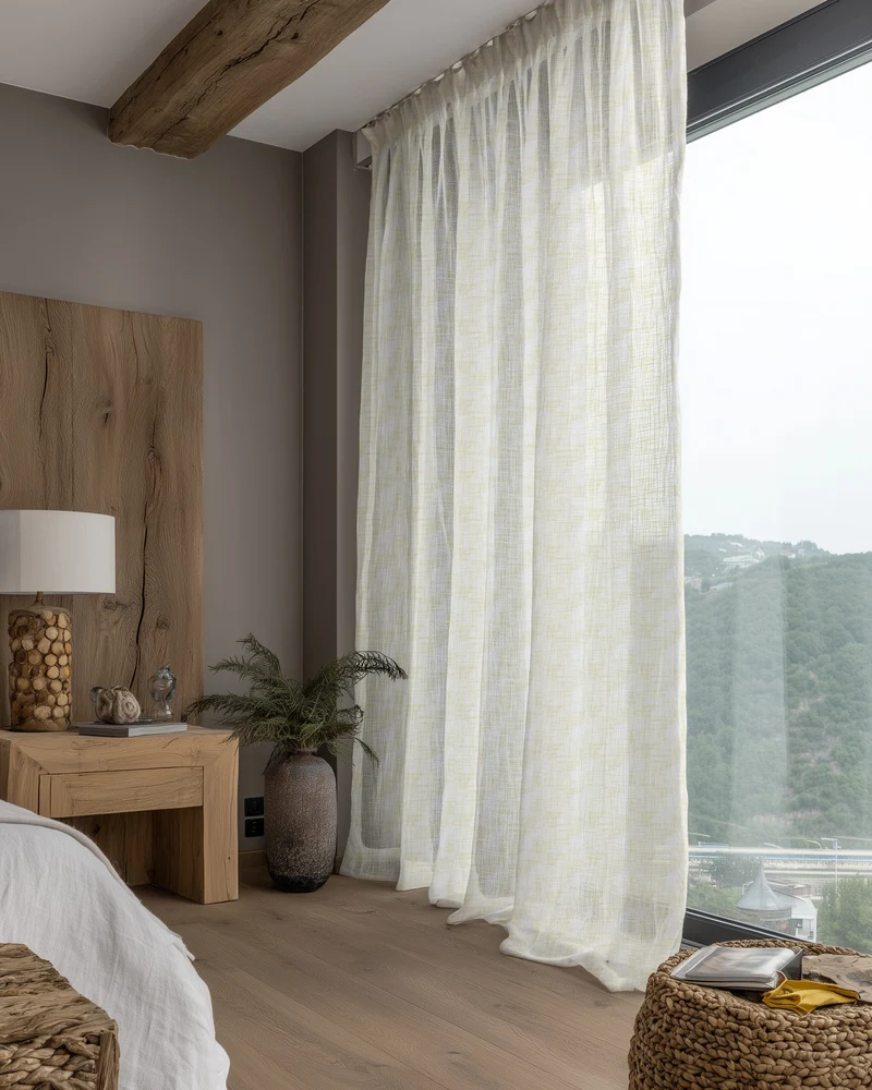 Tehreem Textured Sheer Custom Curtain