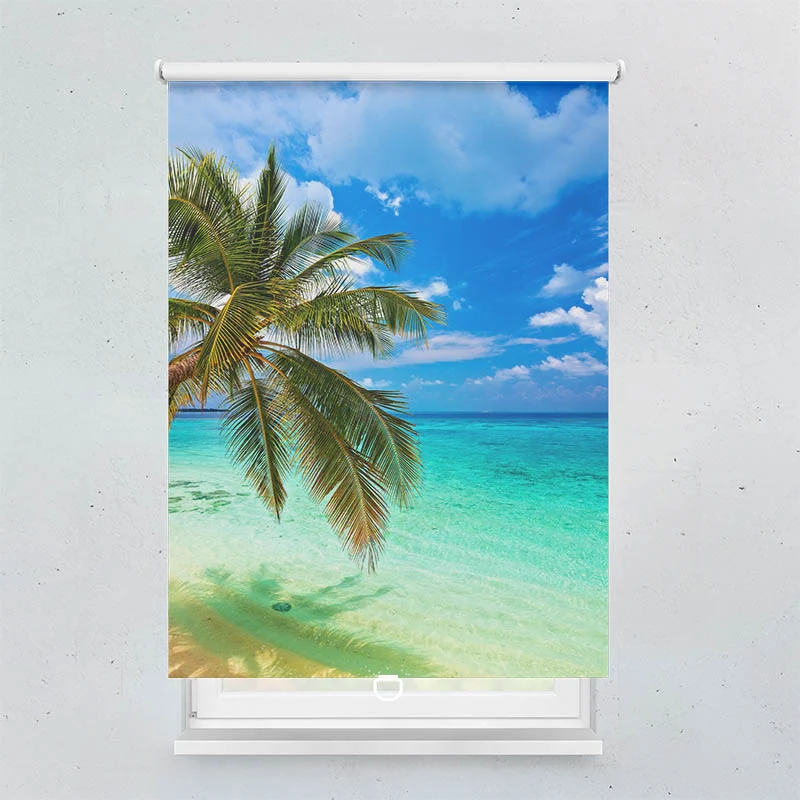 Springrollo Motiv "Palme Meer"