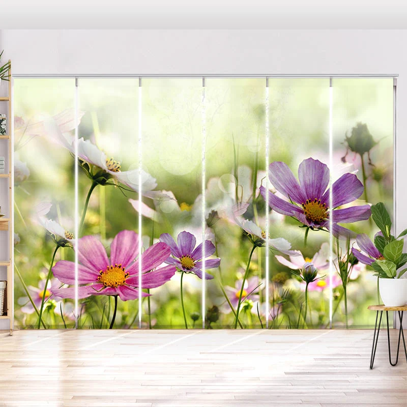 Schiebegardine Motiv "Blumen Bluehen auf Wiese"
