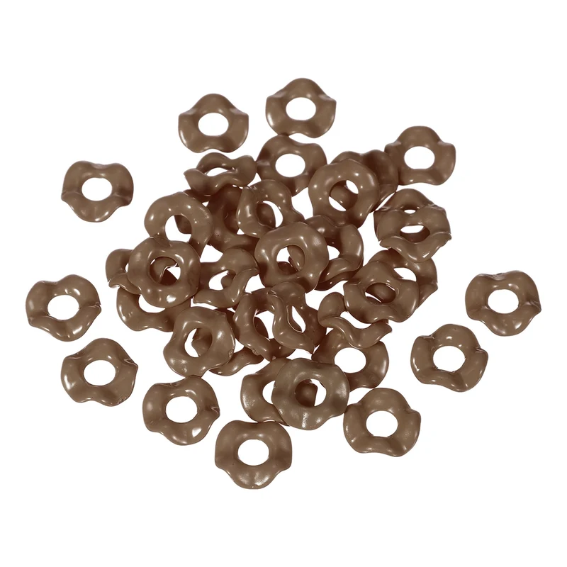 30 Pcs Wavy Spacers, Acrylic Flower Beads Wave Focal Bead, Dark Brown