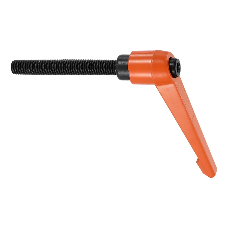 Clamping Lever Handles for Lathe, M10x100mm Male Thread Orange