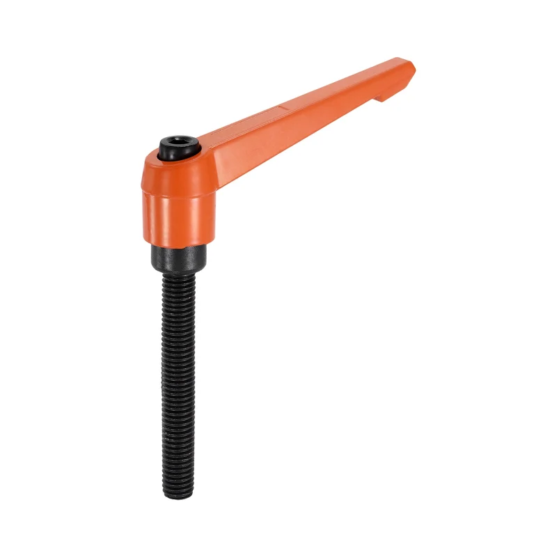 Clamping Lever Handles for Lathe, M10x100mm Male Thread Orange