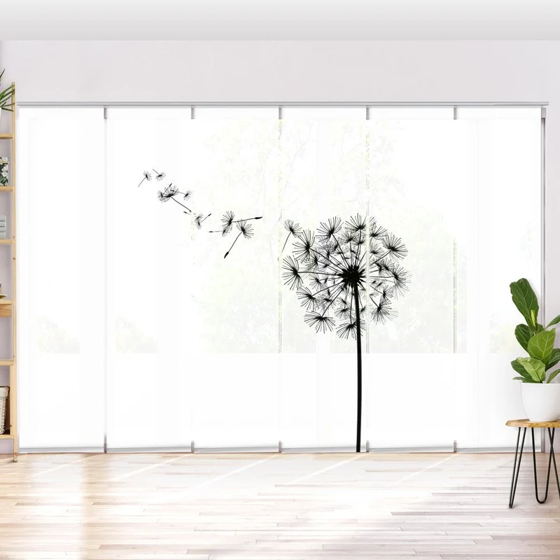 Schiebegardine Motiv "Pusteblume Grafik"