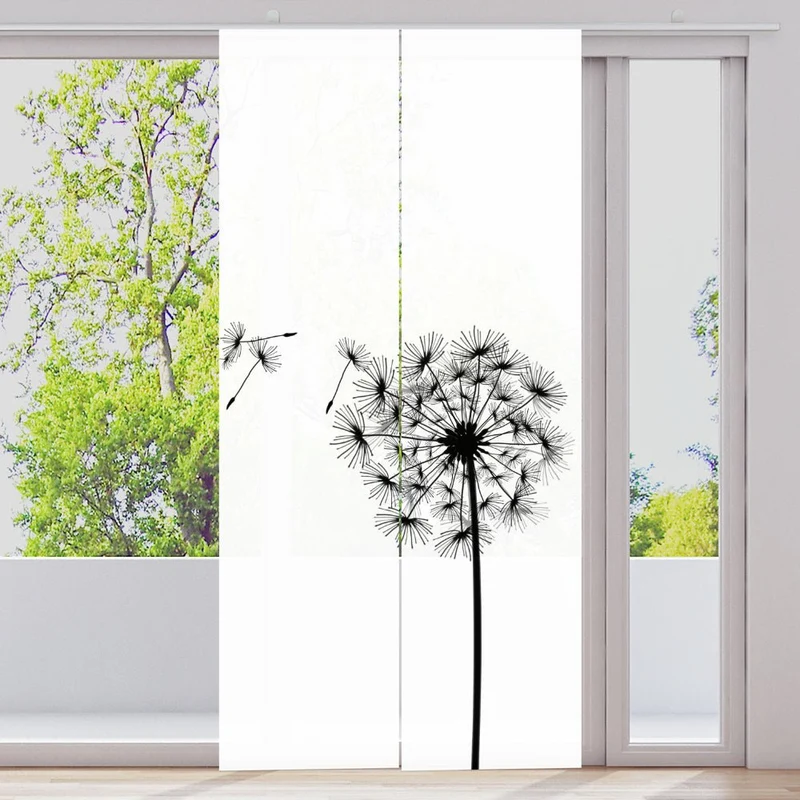 Schiebegardine Motiv "Pusteblume Grafik"