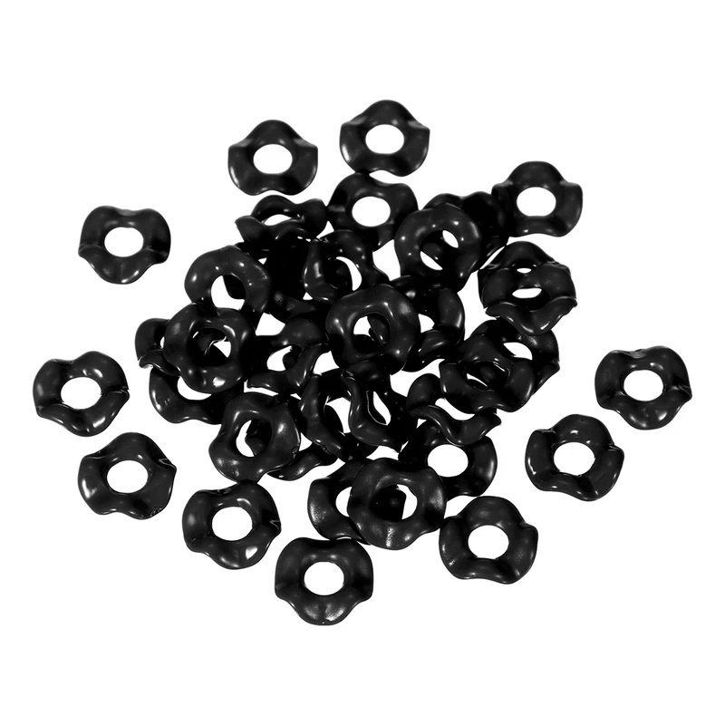 30 Pcs Wavy Spacers, Acrylic Flower Beads Wave Focal Bead, Black