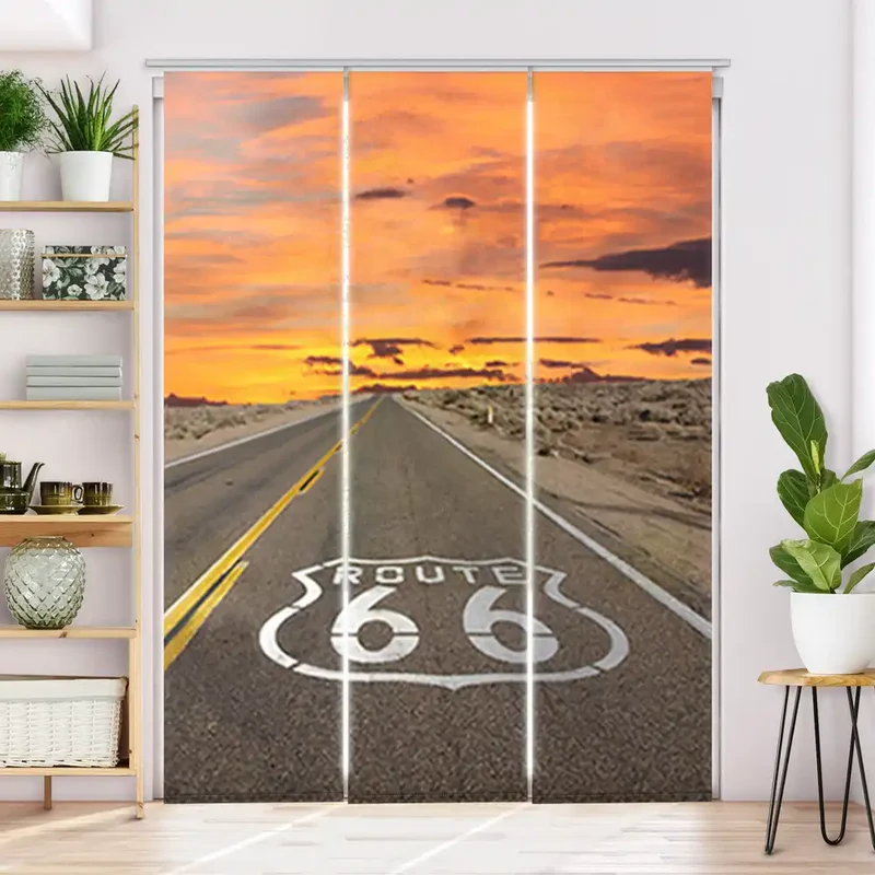 Schiebegardine Motiv "Route 66"