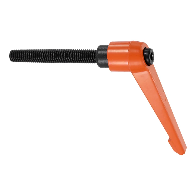 Clamping Lever Handles for Lathe, M10x90mm Male Thread Orange
