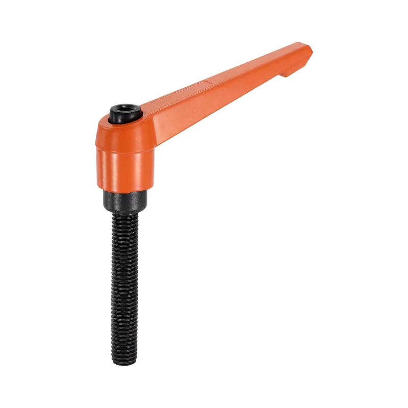 Clamping Lever Handles for Lathe, M10x80mm Male Thread Orange