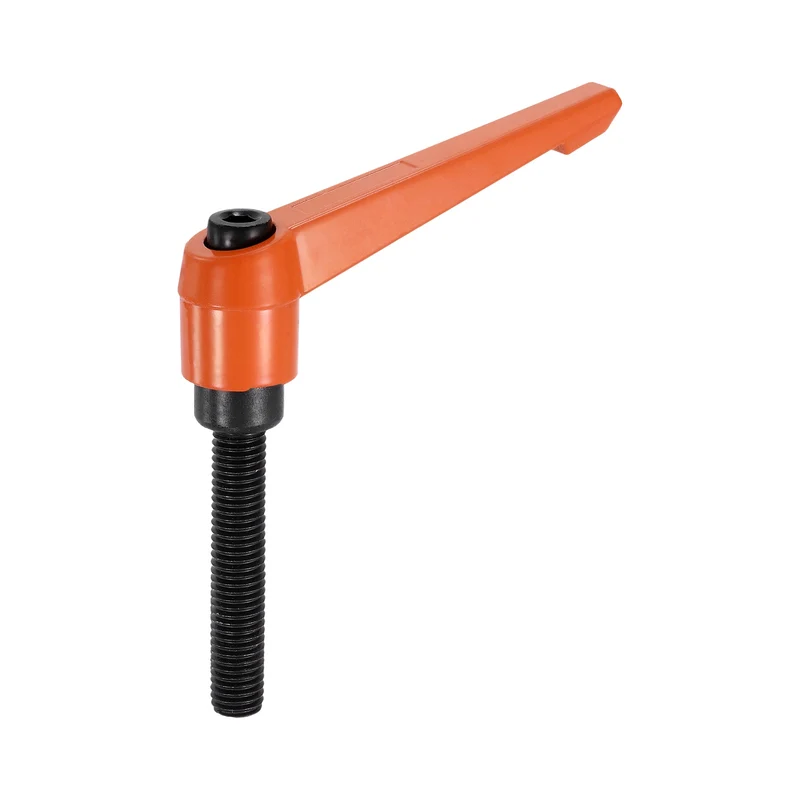 Clamping Lever Handles for Lathe, M10x70mm Male Thread Orange