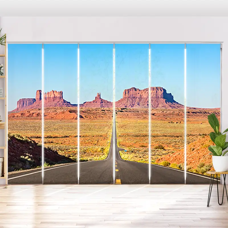 Schiebegardine Motiv "Route 66 Monument Valley"
