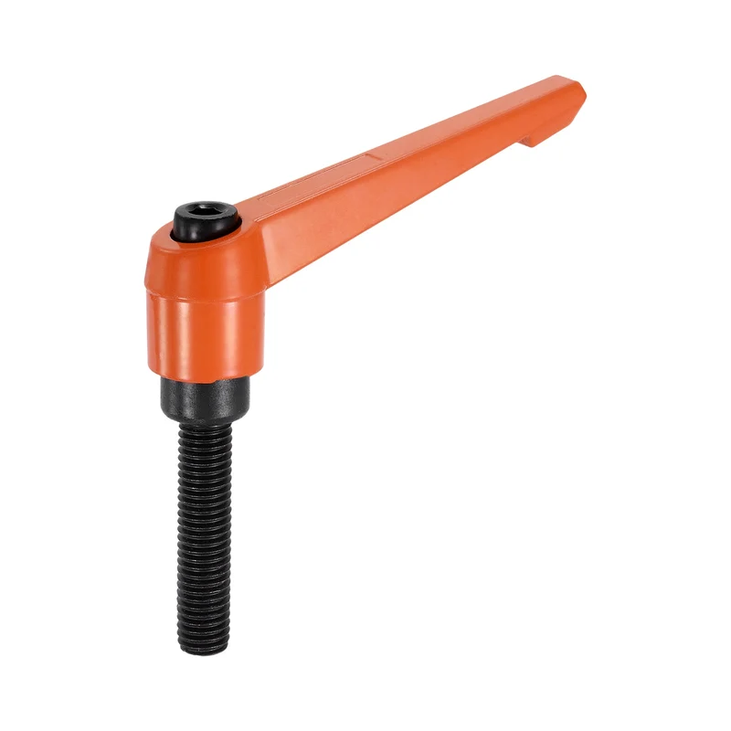 Clamping Lever Handles for Lathe, M10x50mm Male Thread Orange