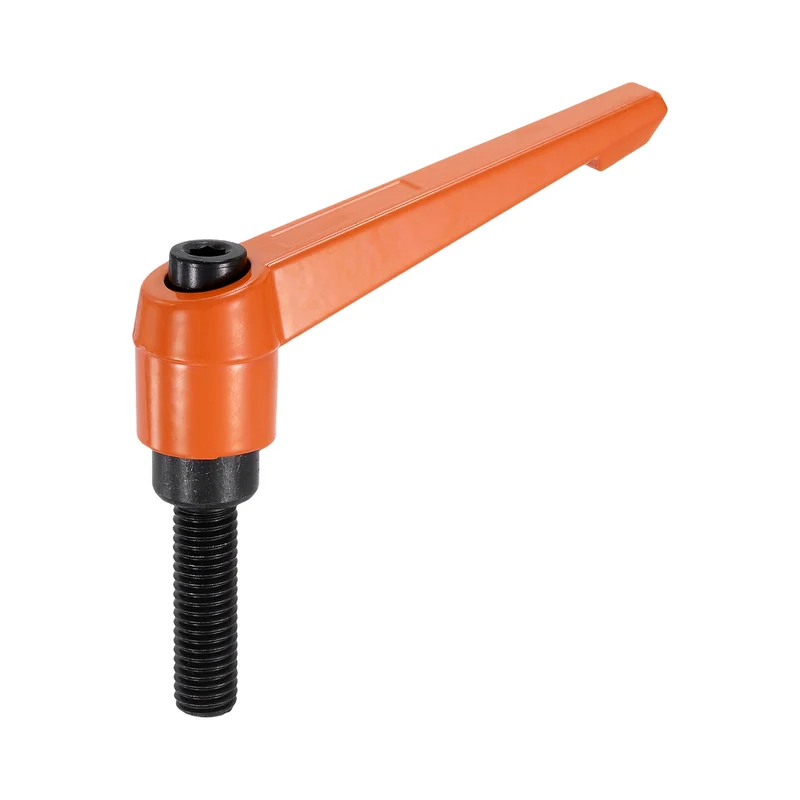 Clamping Lever Handles for Lathe, M10x35mm Male Thread Orange
