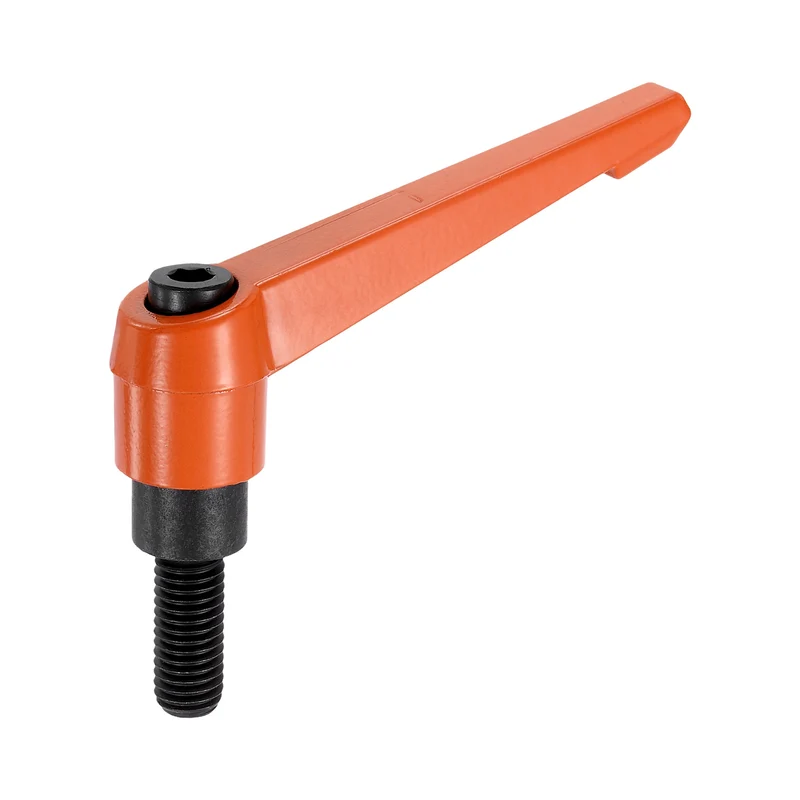 Clamping Lever Handles for Lathe, M10x25mm Male Thread Orange