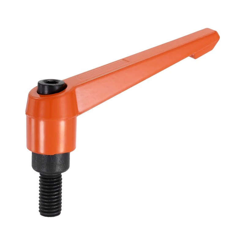 Clamping Lever Handles for Lathe, M10x20mm Male Thread Orange