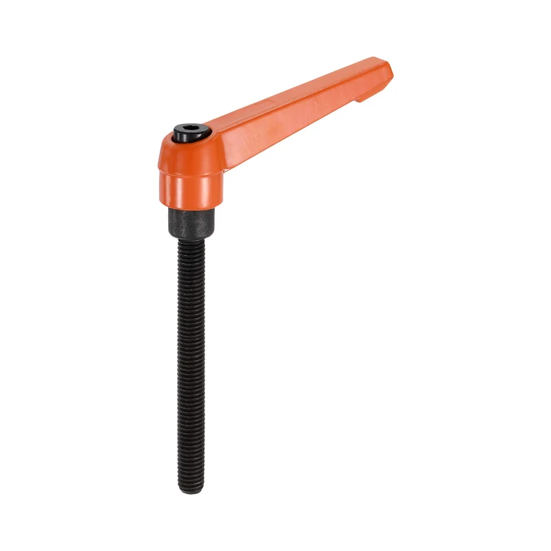 Clamping Lever Handles for Lathe, M8x100mm Male Thread Orange