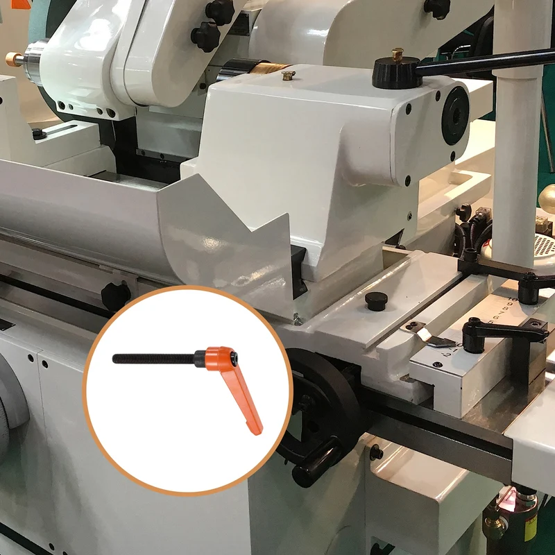 Clamping Lever Handles for Lathe, M8x80mm Male Thread Orange 2Pcs