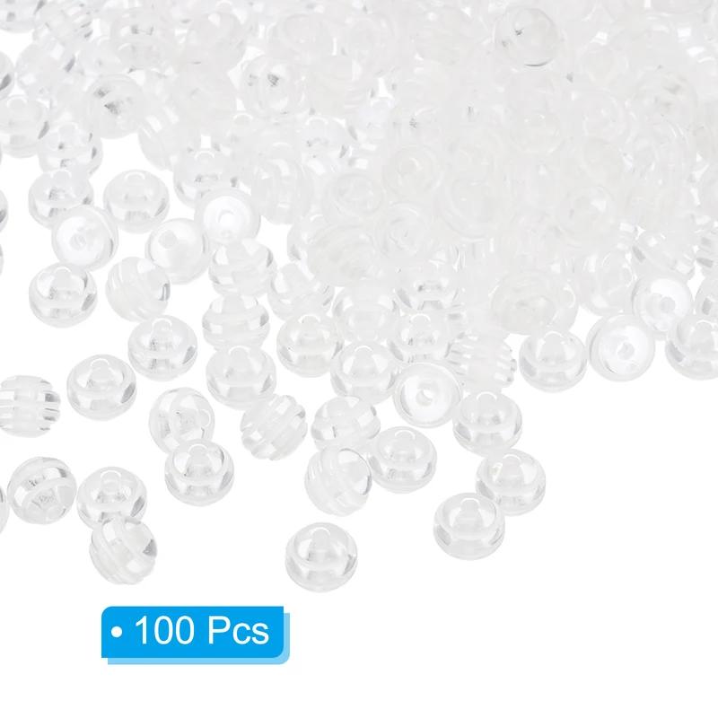 8mm Round Acrylic Rainbow Strip Beads for Jewelry, 100 Pcs, White and White