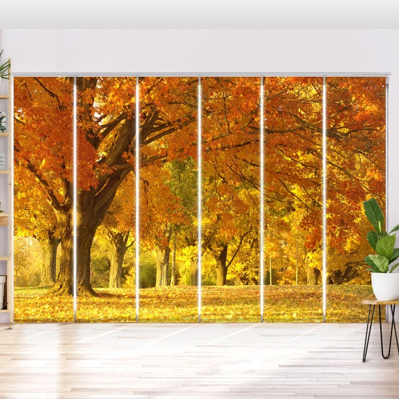 Schiebegardine Motiv "Allee im Herbst"