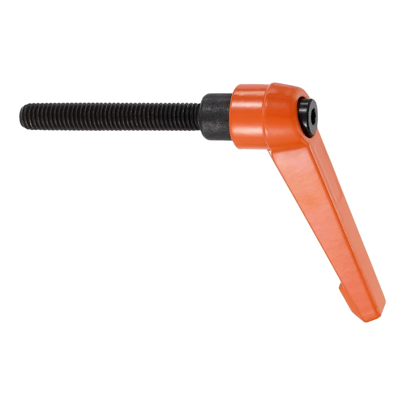 Clamping Lever Handles for Lathe, M8x60mm Male Thread Orange