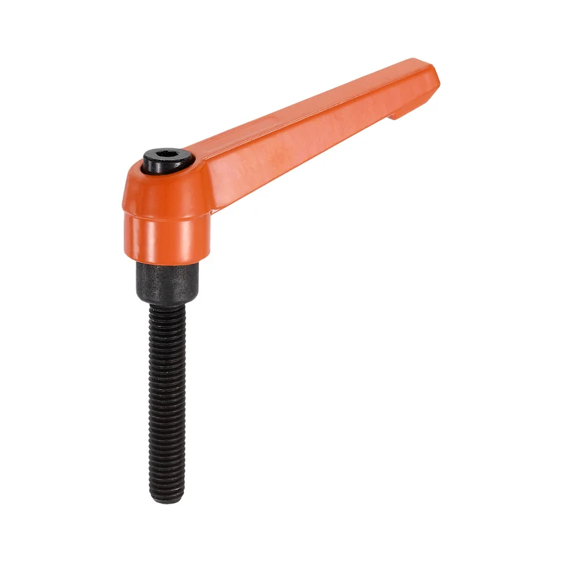 Clamping Lever Handles for Lathe, M8x45mm Male Thread Orange