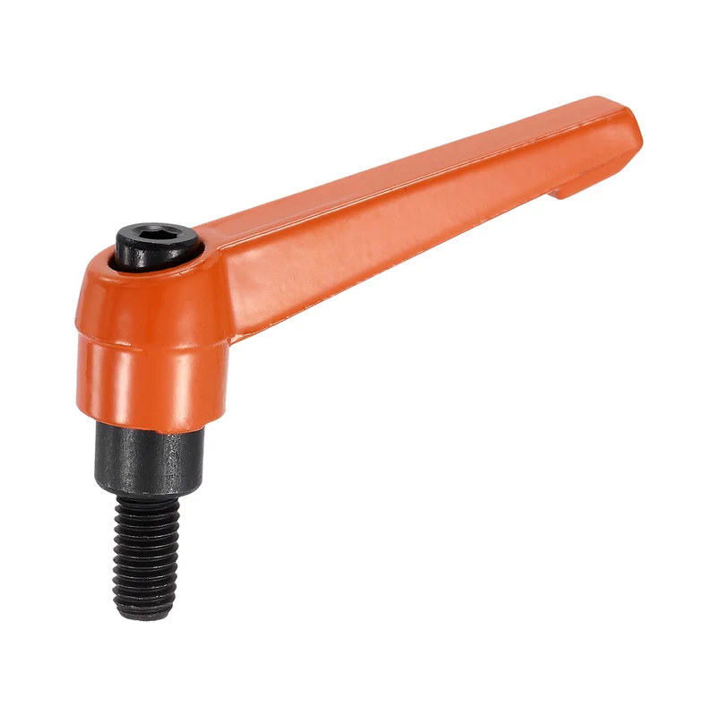 Clamping Lever Handles for Lathe, M8x20mm Male Thread Orange