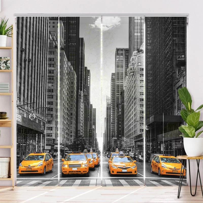 Schiebegardine Motiv "New York Taxi"