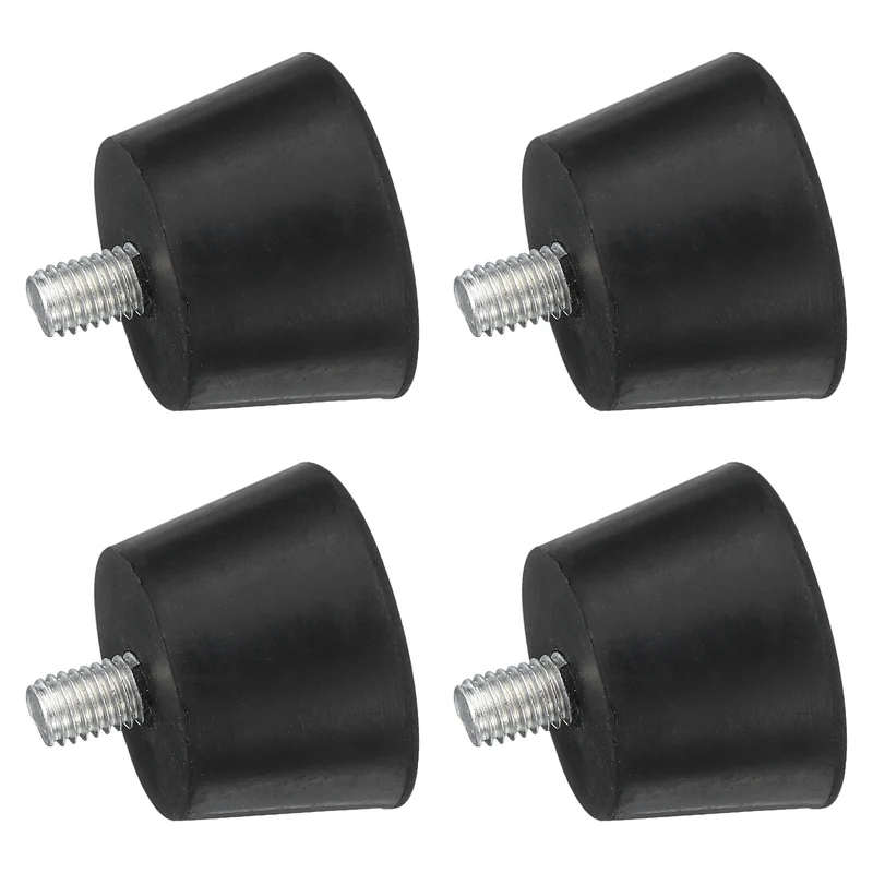 4Pcs Thread Levelling Feet 1.5"x0.98" with M8x12mm Studs Black