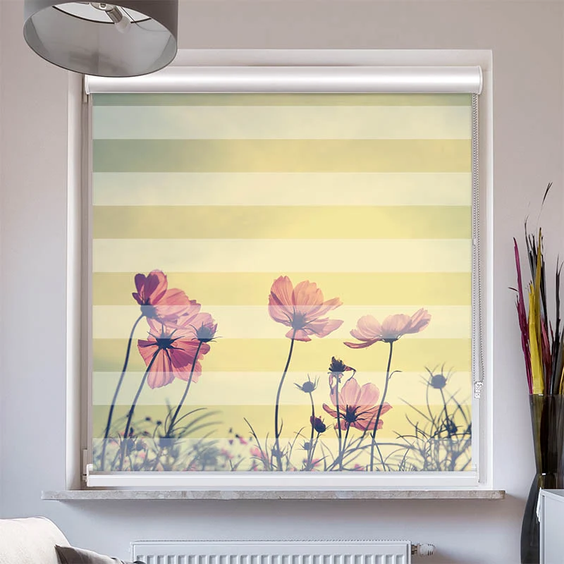 Doppelrollo mit Kassette "Vintage Blumen"