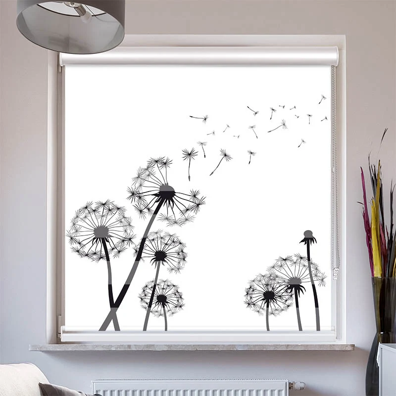 Doppelrollo mit Kassette "Pusteblumen Grafik"