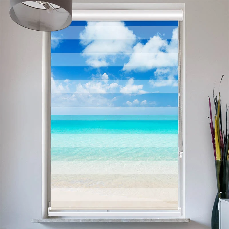 Doppelrollo mit Kassette "Meer Blauer Himmel"