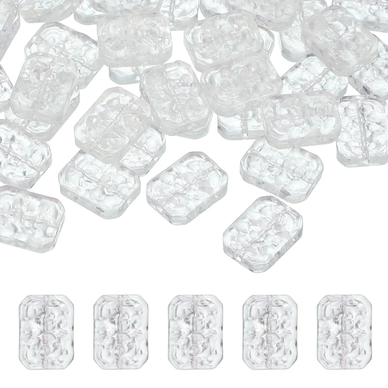 30Pcs Faceted Crystal Beads for Jewelry Making Glass Loose Beads Clear]