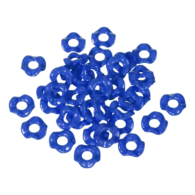 30 Pcs Wavy Spacers, Acrylic Flower Beads Wave Focal Bead, Sapphire Blue