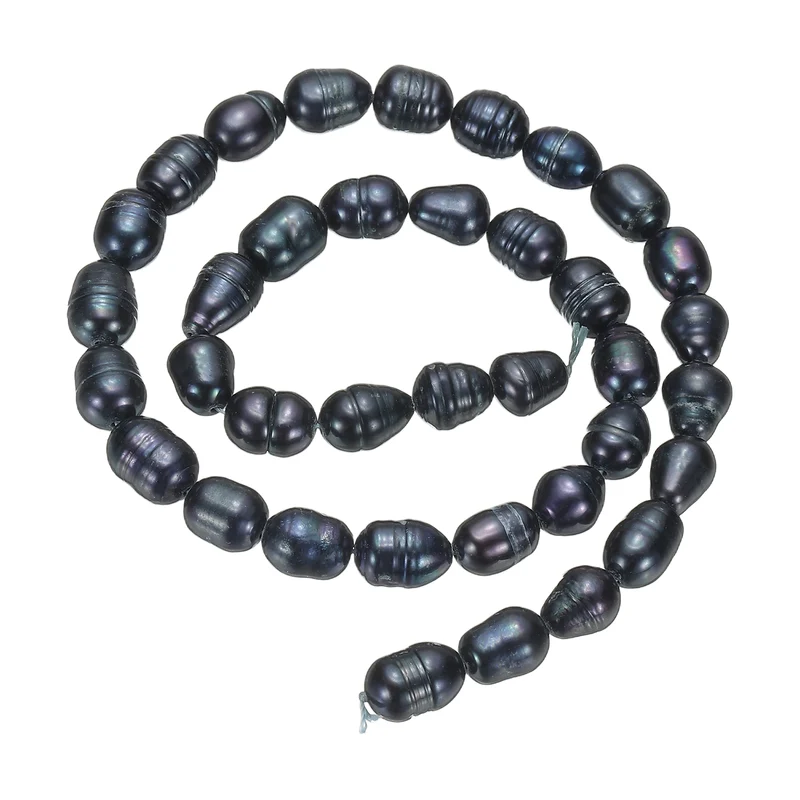 Freshwater Pearl Beads, 4-5mm Rice Shape Pearl String, Black