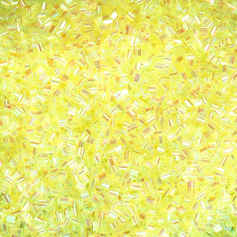 Straw Tube Beads, 150 g 3D Plastic Beads for Crystal Mud Fantasy Yellow