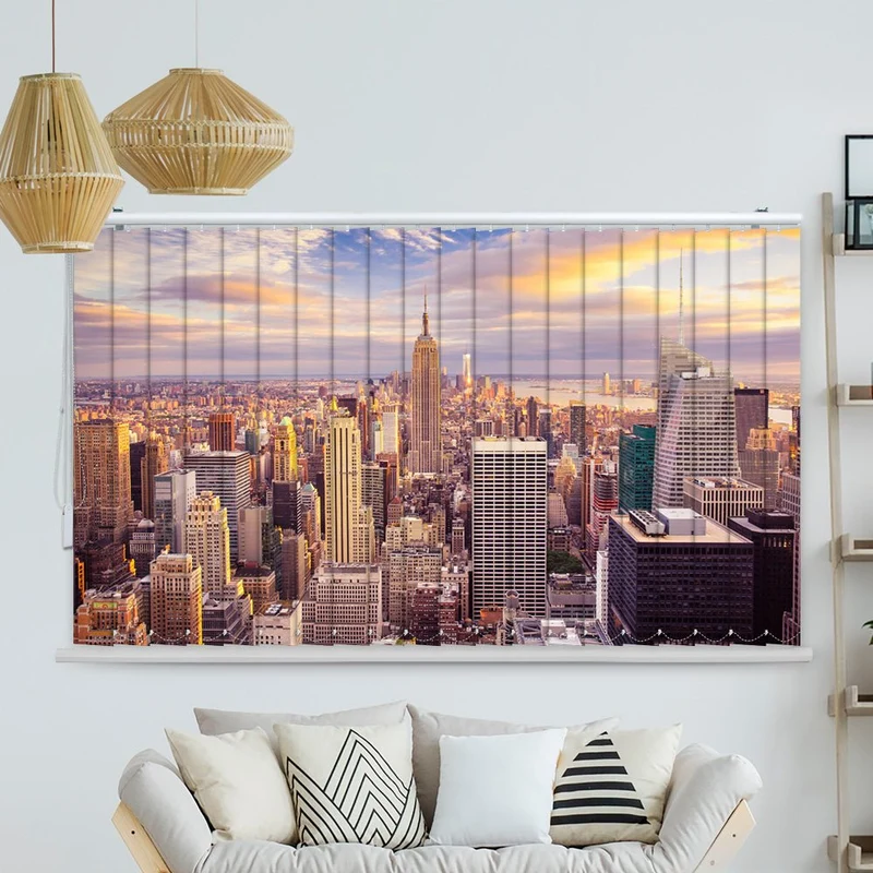 Lamellenvorhang Motiv "Sunset New York City Skyline"