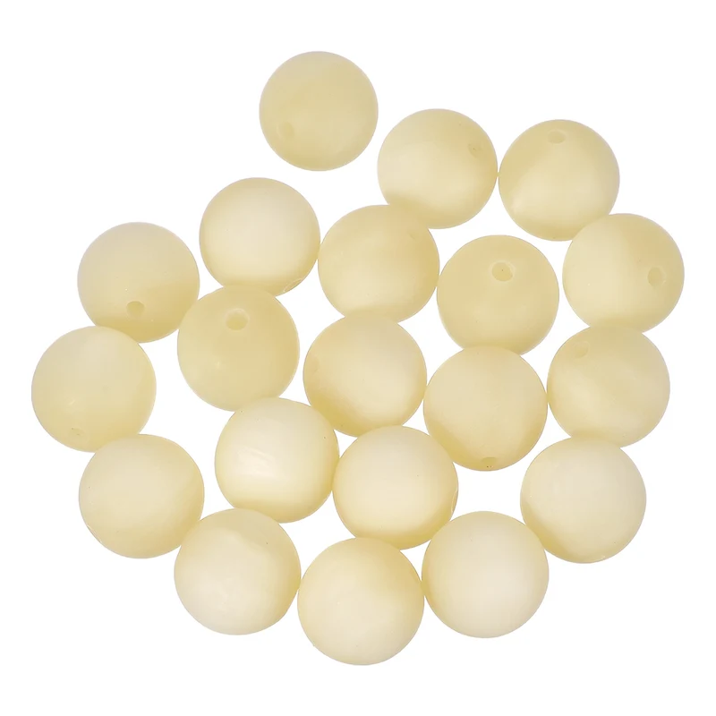 20 Pcs Acrylic Round Beads, 16mm Loose Beads for Jewelry Making, Champagne