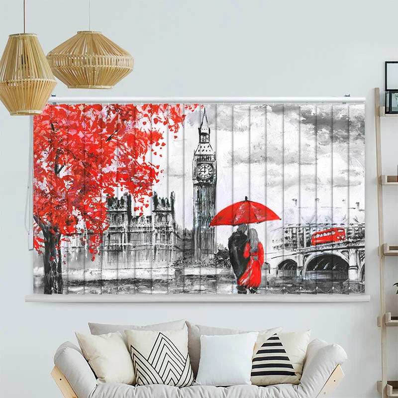 Lamellenvorhang Motiv "London Big Ben Gemaelde"