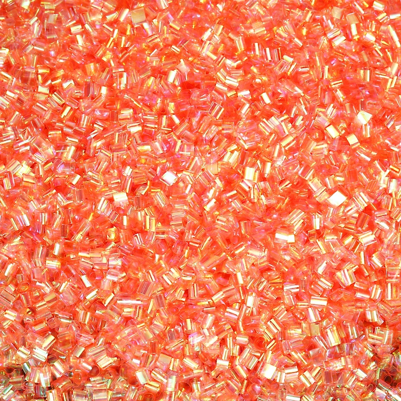 Straw Tube Beads, 70 g 3D Plastic Beads for Crystal Mud Fantasy Orange