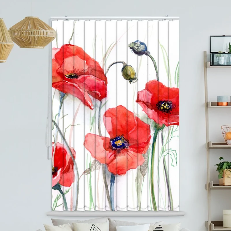 Lamellenvorhang Motiv "Mohnblumen Gemaelde"